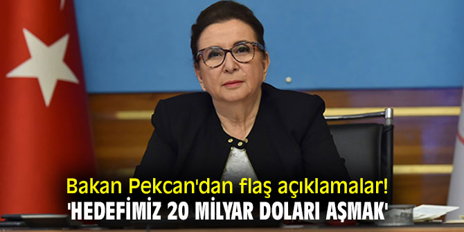 Bakan Pekcan'dan flaş açıklamalar! 'Hedefimiz 20 milyar doları aşmak'