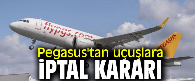 Pegasus uçuşlara iptal kararı aldı!
