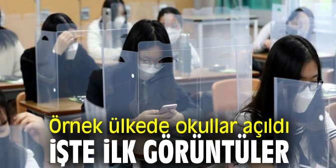 Örnek ülkede okullar açıldı: İşte ilk görüntüler