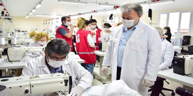 MTK’dan Başkan İduğ’a maske üretim desteği