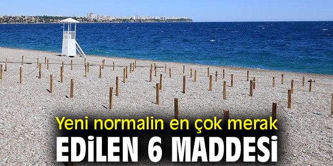 Yeni normalin 6 maddesi açıklandı!