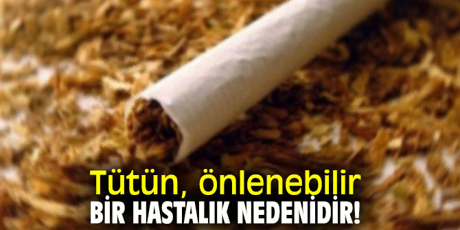 Tütün, önlenebilir bir hastalık nedenidir!