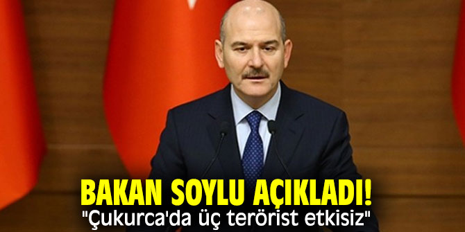 Bakan Soylu açıkladı! "Çukurca'da üç terörist etkisiz"