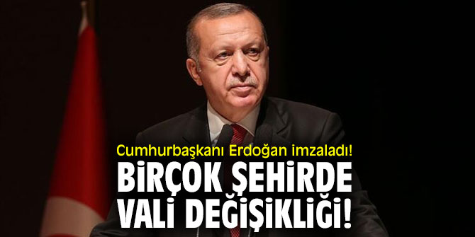 Cumhurbaşkanı Erdoğan imzaladı! Birçok şehirde vali değişikliği!
