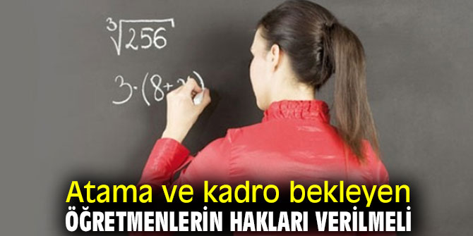 O öğretmenlerin hakları verilmeli!