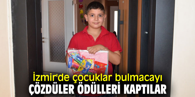 İzmir'de çocuklar bulmacayı çözdüler ödülleri kaptılar