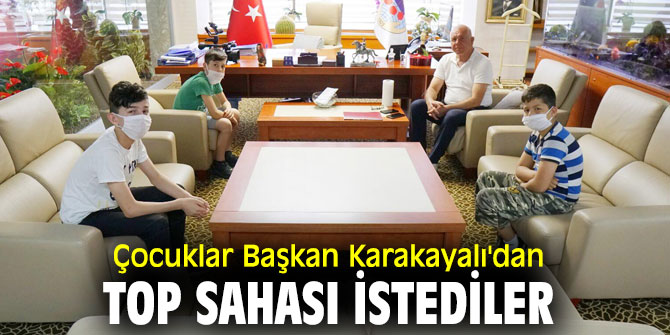 Çocuklar Başkan Karakayalı'dan Top Sahası İstediler