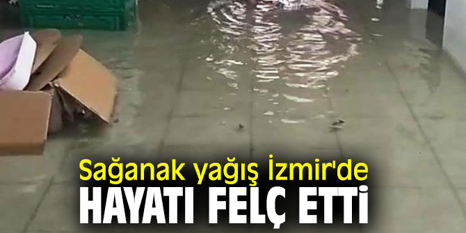 Sağanak yağış İzmir'de hayatı felç etti