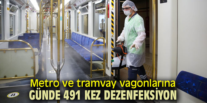 Metro ve tramvay vagonlarında dezenfeksiyon sürüyor