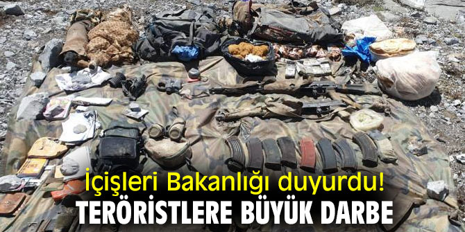İçişleri Bakanlığı duyurdu! Teröristlere büyük darbe