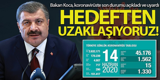 İyileşen hasta sayımız yeni vaka sayısının altına düştü”