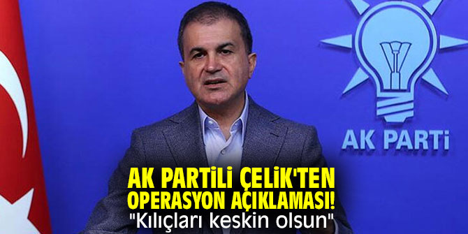 AK Partili Çelik'ten operasyon açıklaması! "Kılıçları keskin olsun" 