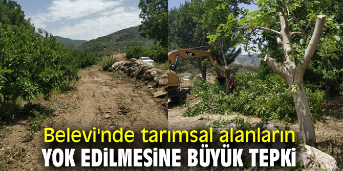 Belevi'nde tarımsal alanların yok edilmesine büyük tepki