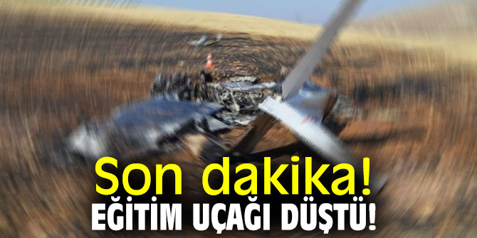 Son dakika! Eğitim uçağı düştü! 