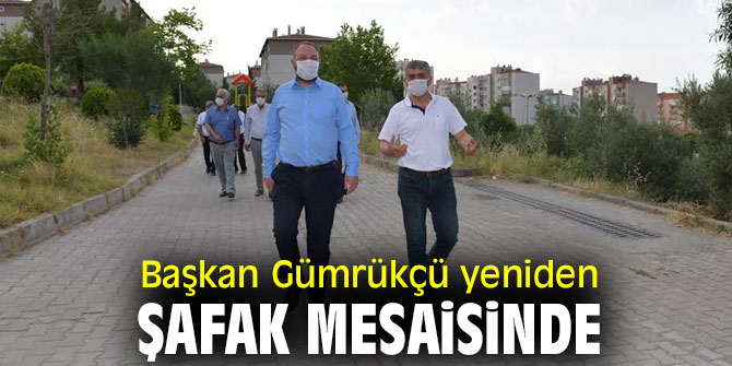 Başkan Gümrükçü yeniden şafak mesaisine başladı!