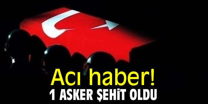 Bakanlık açıkladı! Acı haber! 1 asker şehit 