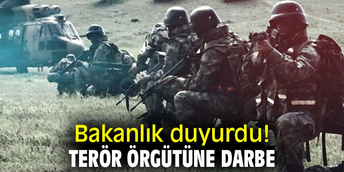 Bakanlık duyurdu! Terör örgütüne darbe