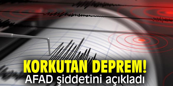 Korkutan deprem! AFAD şiddetini açıkladı