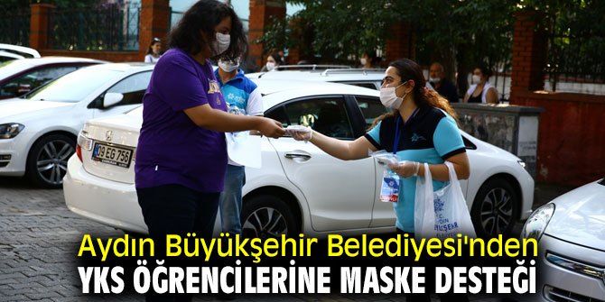 Aydın Büyükşehir Belediyesi'nden YKS öğrencilerine maske desteği