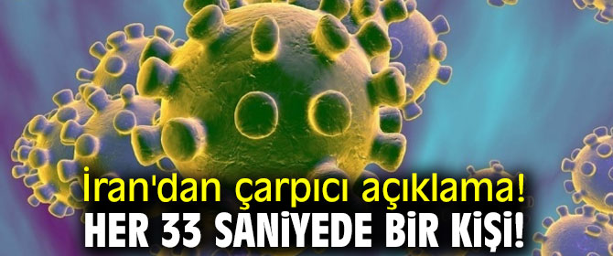 İran'dan çarpıcı açıklama! Her 33 saniyede bir kişi!