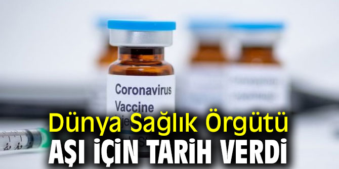 DSÖ aşı için tarih verdi!