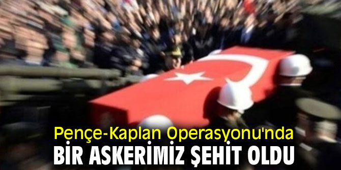 Pençe-Kaplan Operasyonu'nda bir asker şehit!