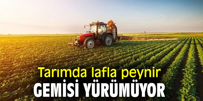 Tarımda  lafla peynir gemisi yürümüyor