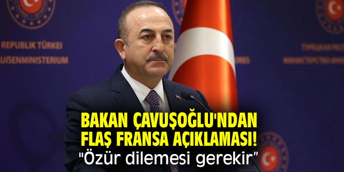  Bakan Çavuşoğlu'ndan flaş Fransa açıklaması! "Özür dilemesi gerekir”