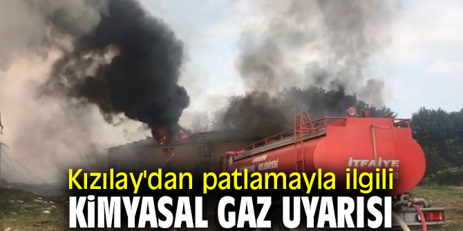 Kızılay kimyasal gaz uyarısı yaptı!
