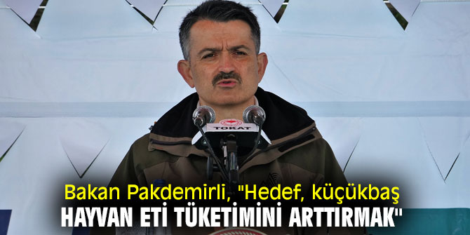 Bakan Pakdemirli, "Hedef, küçükbaş hayvan eti tüketimini arttırmak"