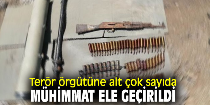 Terör örgütüne ait çok sayıda mühimmat ele geçirildi