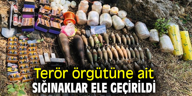 Terör örgütüne ait sığınaklar ele geçirildi
