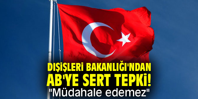 Dışişleri Bakanlığı'ndan  AB'ye sert tepki! "Müdahale edemez"