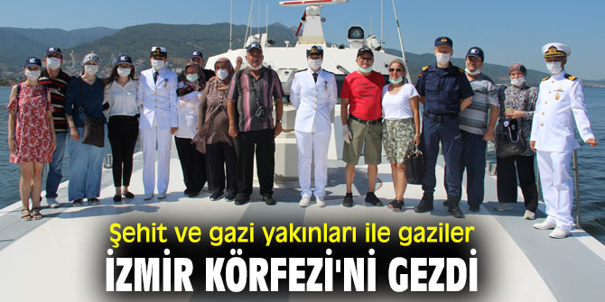 İzmir'de şehit ve gazi yakınları ile gaziler, Körfezi gezdi