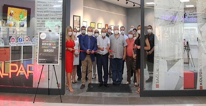 KARİKATÜRLERLE KORONA GÜNLÜKLERİ SERGİSİ AÇILDI