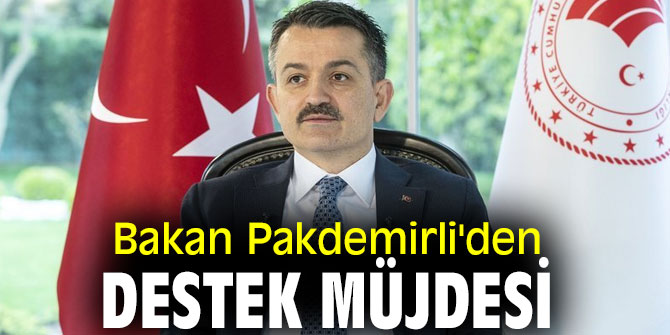 Bakan Pakdemirli'den destek müjdesi