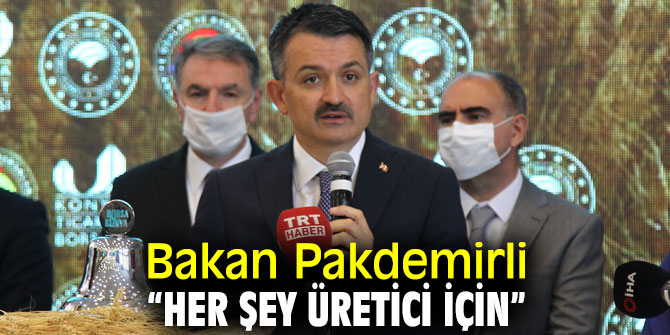 Bakan Pakdemirli'den flaş açıklama! “Her şey üretici için”