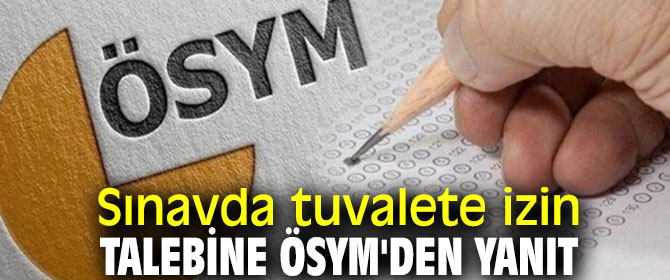 O talebe ÖSYM'den yanıt