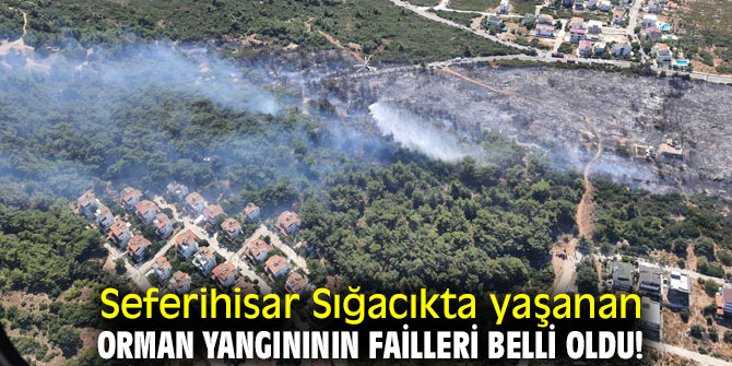 Seferihisar Sığacıkta yaşanan orman yangınının failleri belli oldu!