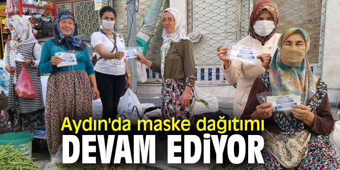 Aydın'da maske dağıtımı devam ediyor