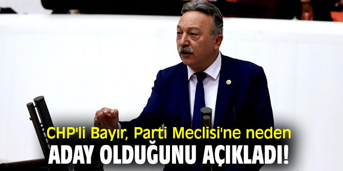 CHP'li Bayır Parti Meclisi Adayı oldu!