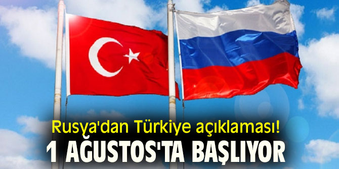 Rusya'dan flaş Türkiye açıklaması! 
