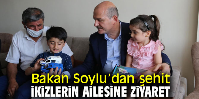 Bakan Soylu’dan o ikizlerin ailesine ziyaret