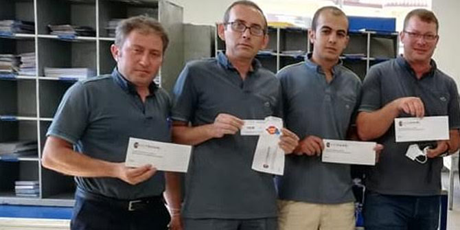 PTT çalışanlarına hediye çeki!