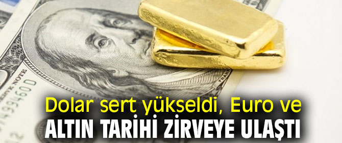 Dolar sert yükseldi, Euro ve altın tarihi zirvede!