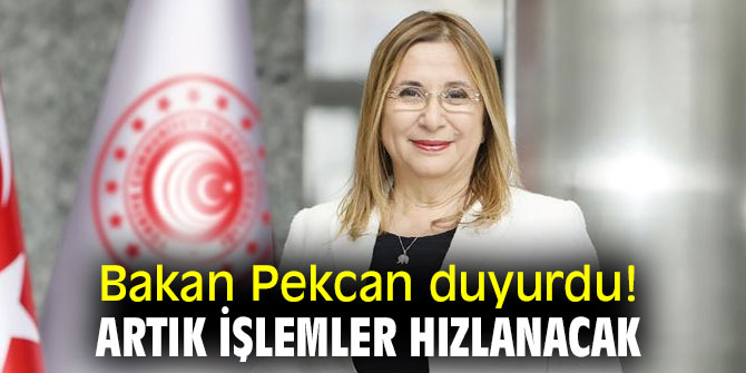 Bakan Pekcan duyurdu! Artık işlemler hızlanacak