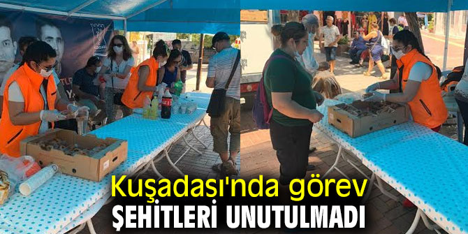 Kuşadası'nda görev şehitleri unutulmadı