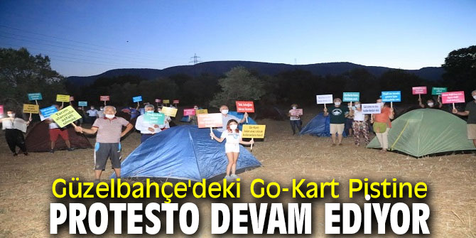 Güzelbahçe'deki Go-Kart Pistine Protesto Devam Ediyor
