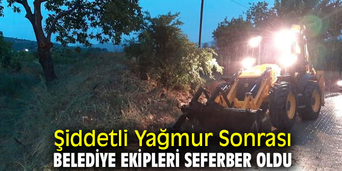 Şiddetli Yağmur Sonrası Beydağ Belediyesi Seferber Oldu