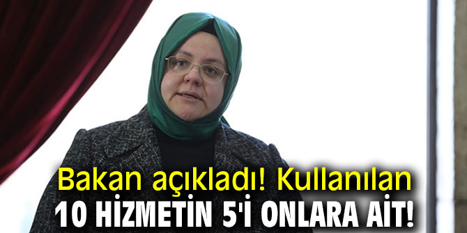 Bakan açıkladı! Kullanılan 10 hizmetin 5'i onlara ait! 